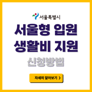 서울형 입원 생활비 지원